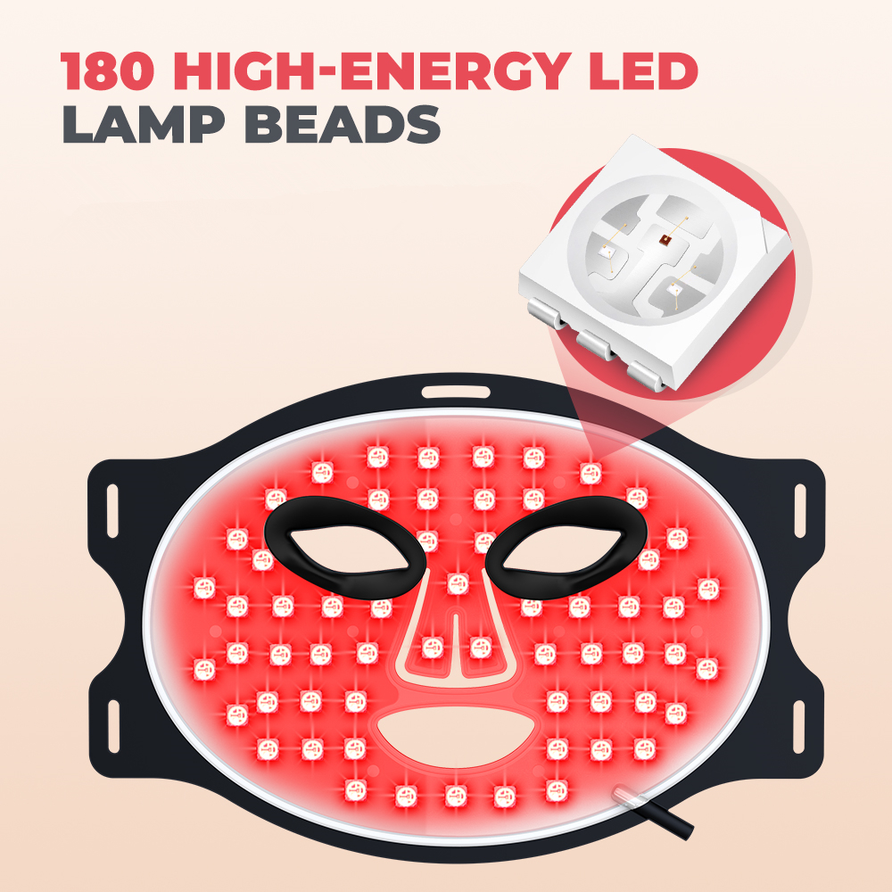180 højeffektive LED-lampeperler i Lumina Care masken